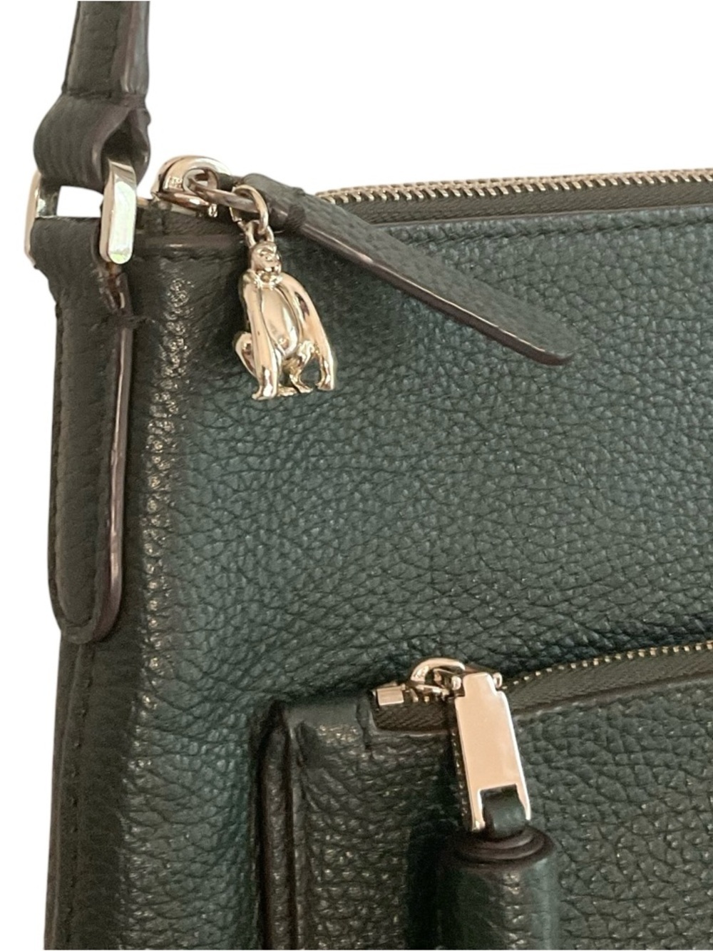 Authentic Kate Spade New York On Purpose Pebbled Top Zip Crossbody in Spruce - Picture 4 of 16